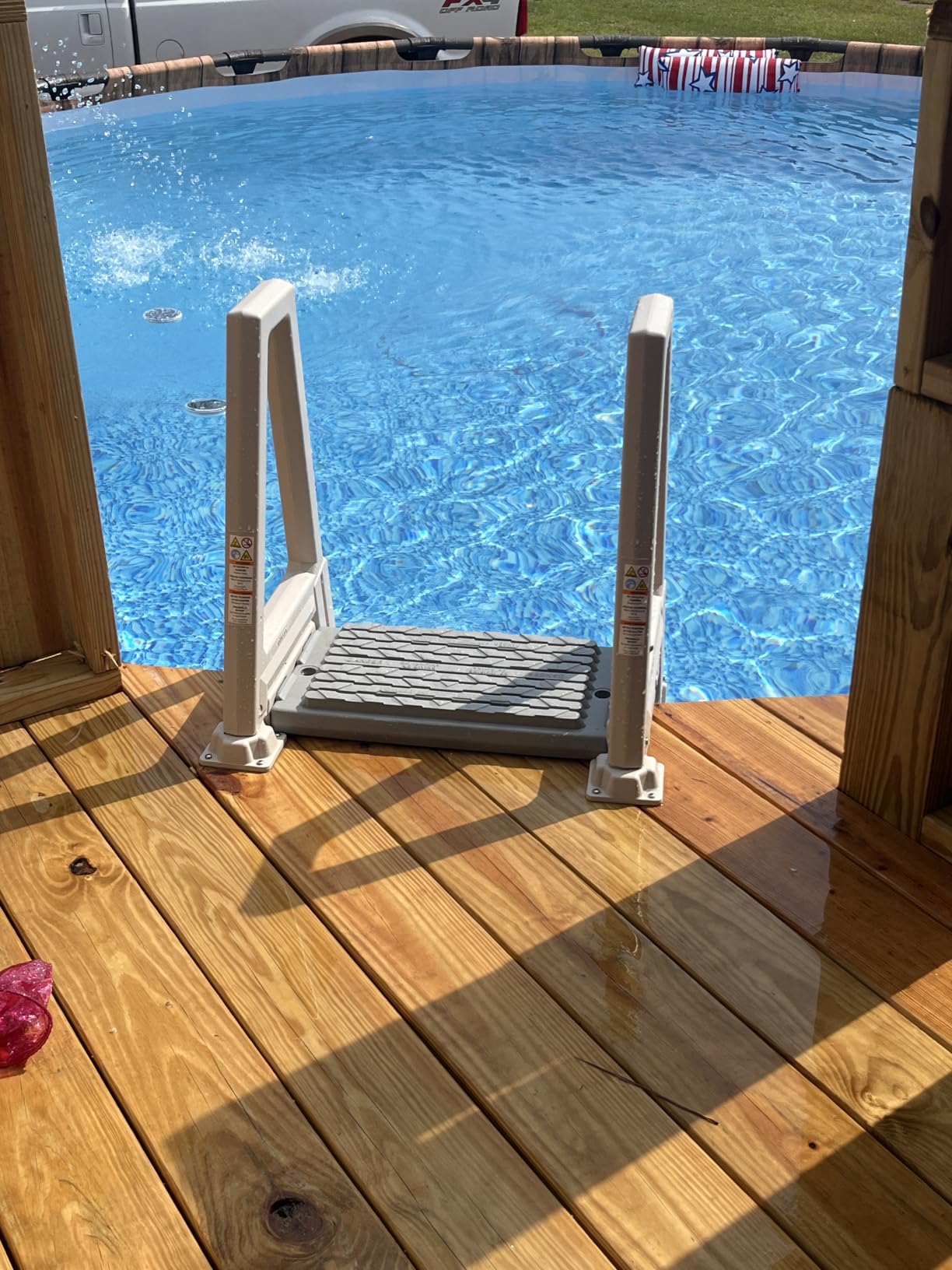 Confer Plastics 6000X Heavy Duty Above Ground in-Pool Swimming Ladder for Decks Adjustable from 42IN to 56IN HIGH customer photo 1