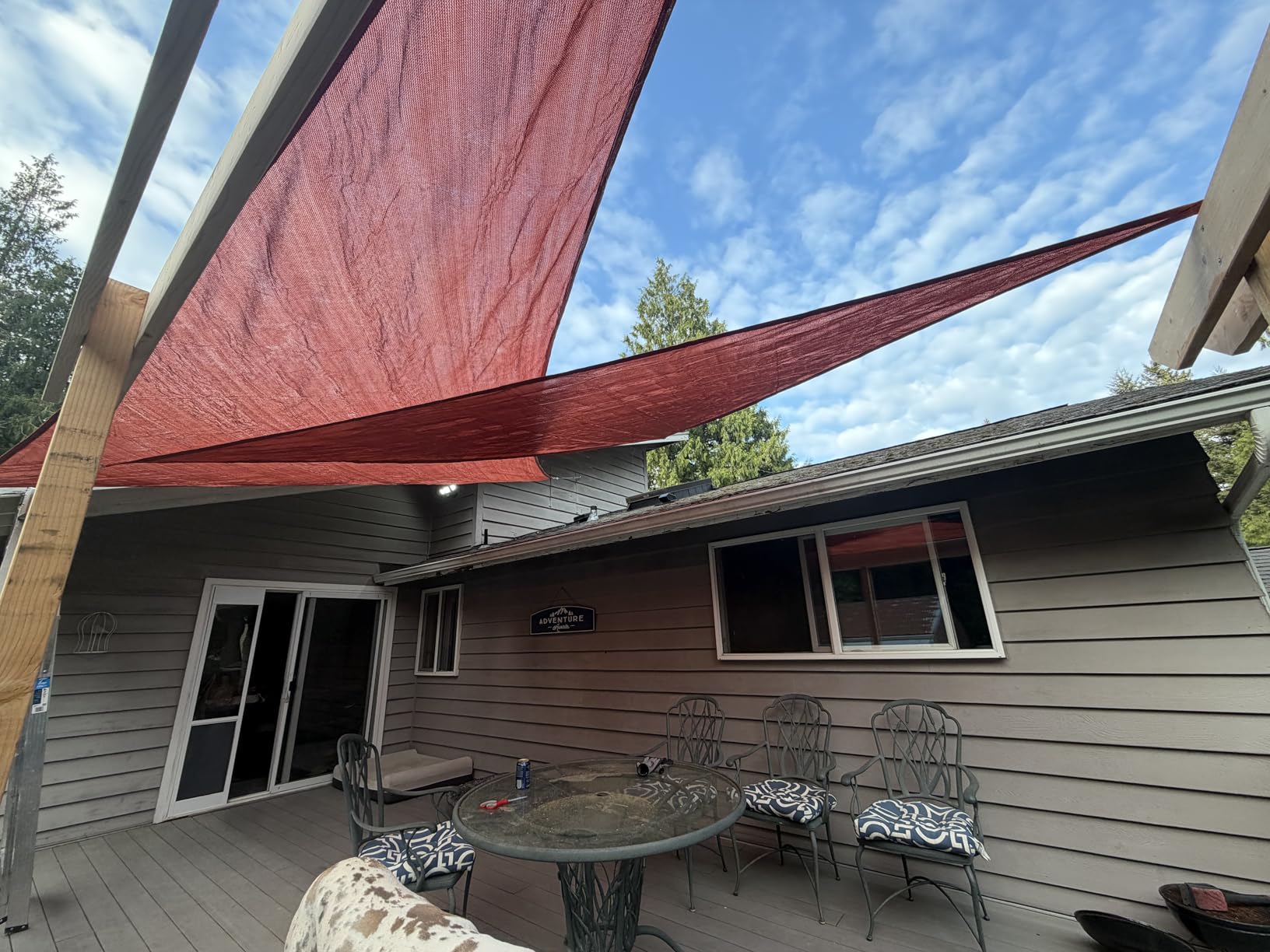LOVE STORY 12' x 12' x 12' Triangle Sun Shade Sail for Outdoor Patio, Sand | HDPE Fabric, 95% UV Block, Breathable Sunshade, Canopy for Garden Backyard Deck customer photo 2