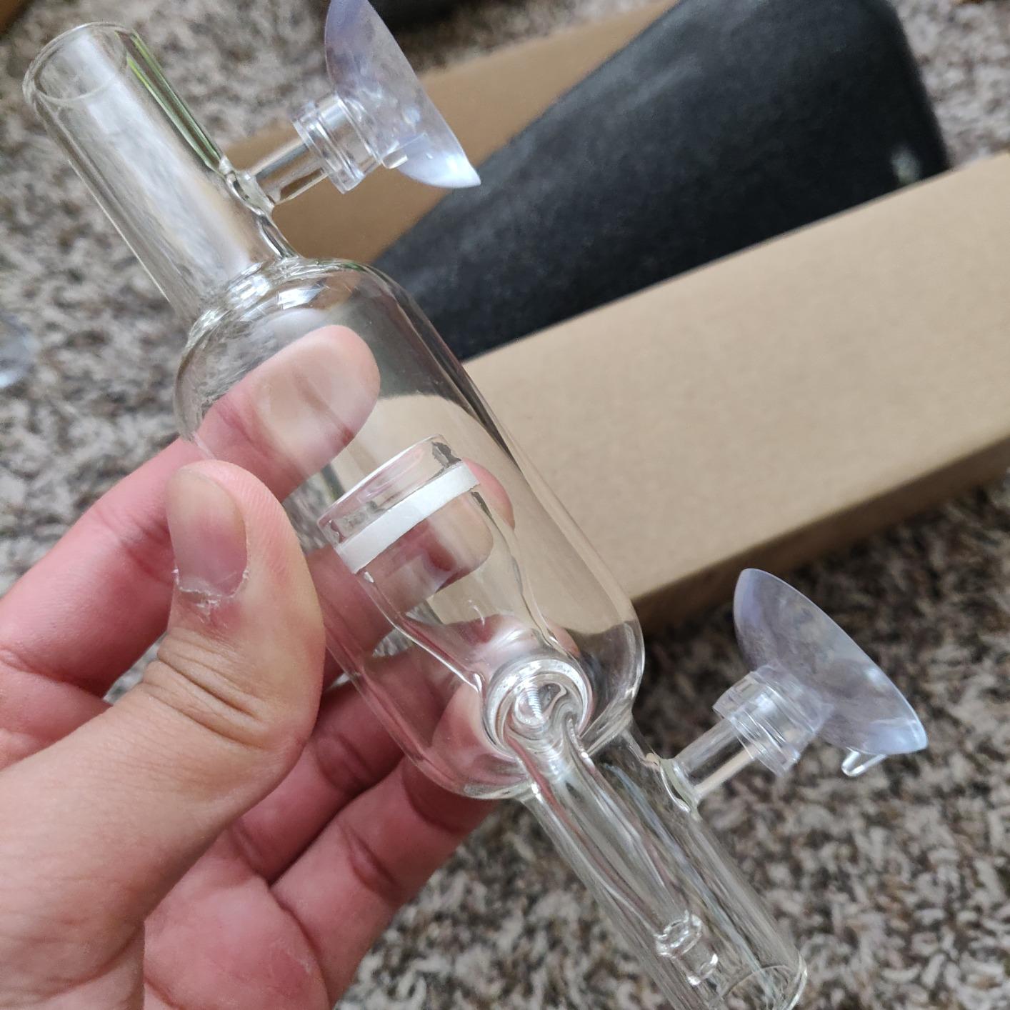 Glass Inline CO2 Atomizer Diffuser System for Aquarium Planted Tank (13mm for 12/16mm (1/2