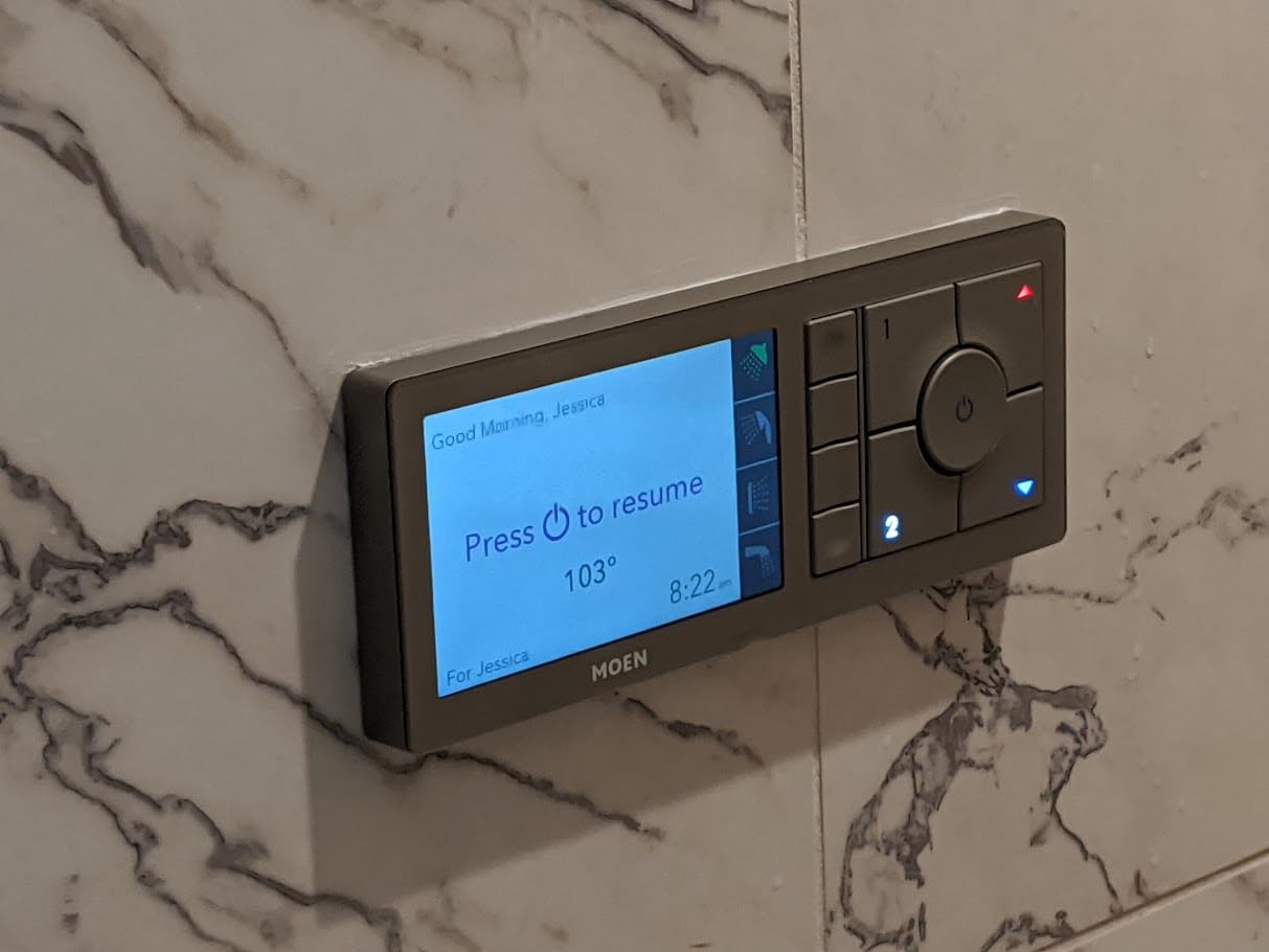 Moen Terra Beige Smart Shower 4-Outlet Digital Shower System Controller for Thermostatic Shower Valve, TS3304TB customer photo 2