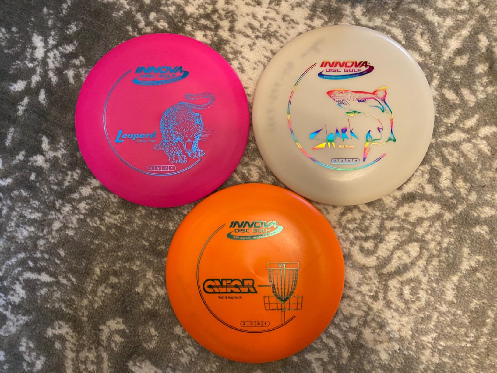 Innova Disc Golf Set - Driver, Mid-Range & Putter, Comfortable DX Plastic, Colors May Vary (3 Pack) customer photo 1