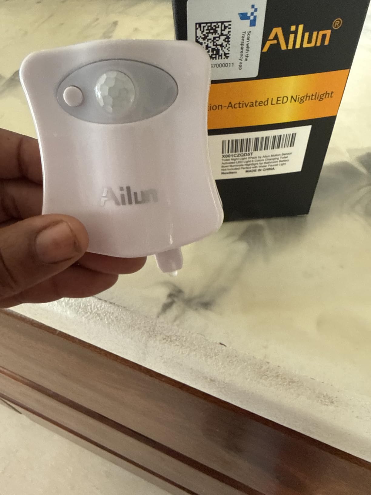 Ailun Toilet Night Light Motion Sensor LED 8 Colors Changing, 2 Pack | Motion Sensor Activated, Toilet Bowl Illuminate, Battery Not Included, Perfect with Water Faucet Light customer photo 1