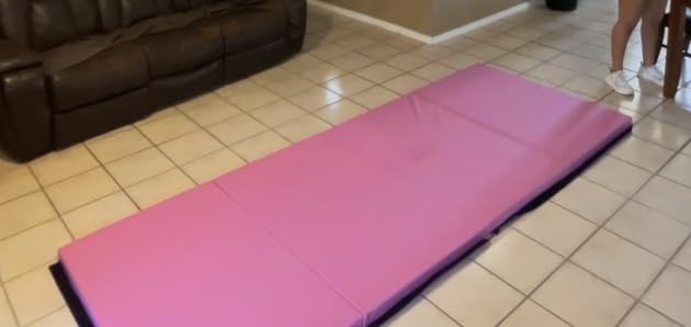 BalanceFrom 10x4 Feet 4-Panel Folding Gymnastics Mat - 2-Inch Thick Pad with Vinyl Surface and Carrying Handles for Tumbling, Yoga, Pilates, Home Workouts, and Martial Arts customer photo 1