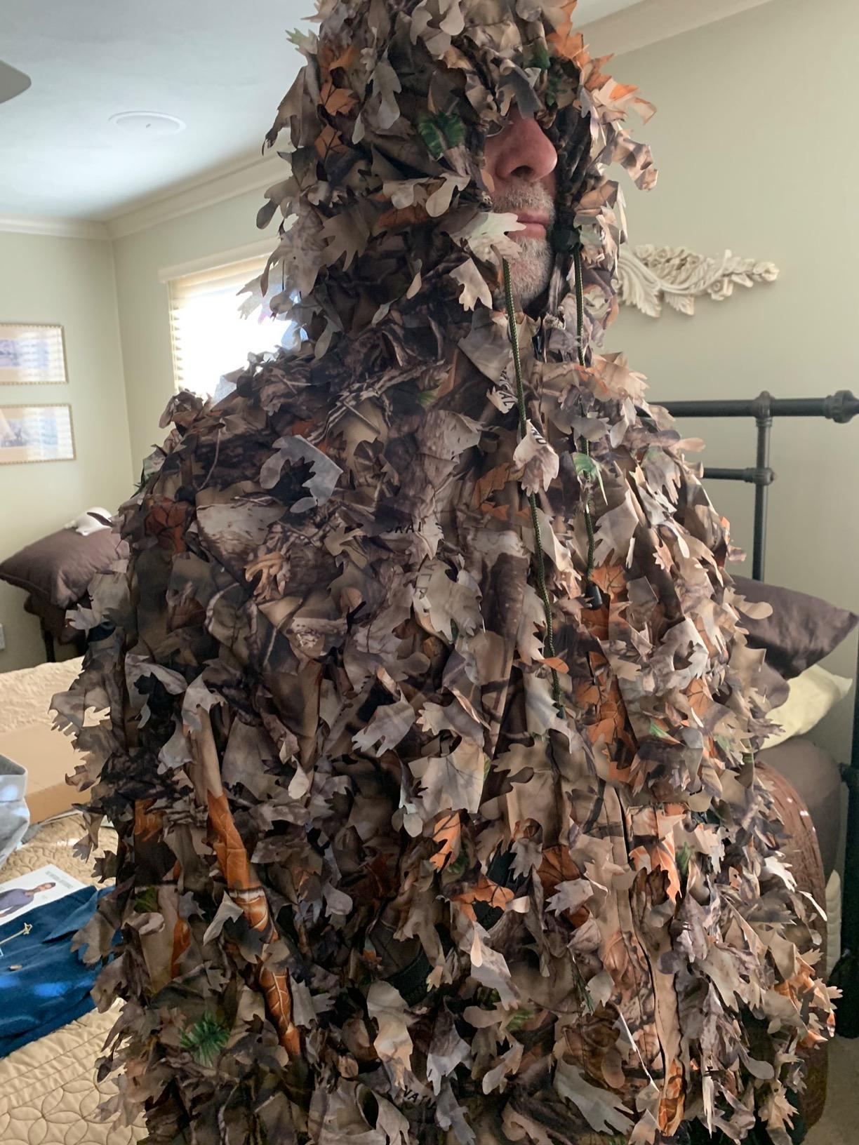 Woodland Camo Ghillie Suit 3D Leaf with Zippers and Pockets customer photo 1