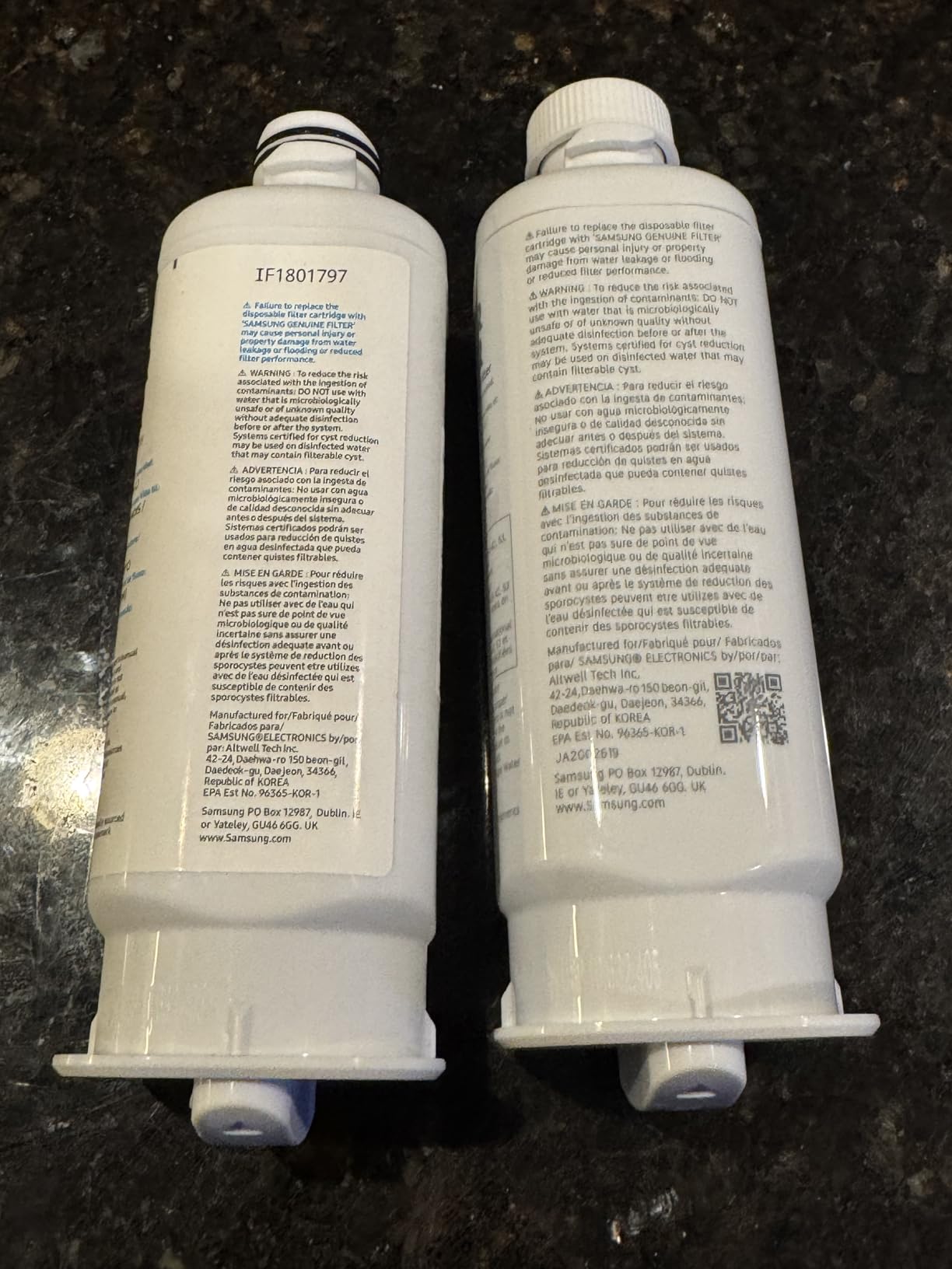 Samsung HAF-QIN/EXP Genuine Refrigerator Water Filter, Reduces 99% of Harmful Contaminants for Clean, Clear Drinking Water, 6-Month Life, Easy Install, Pack of 1 customer photo 2