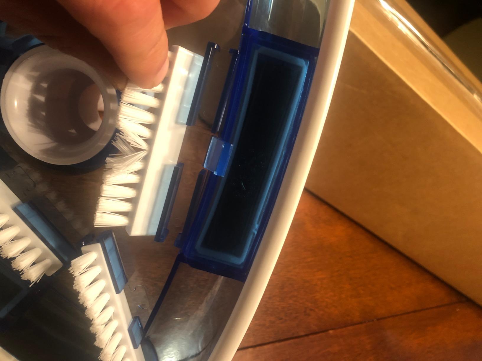 U.S. Pool Supply Weighted Transparent Triangular Pool Vacuum Head, Swivel Hose Connection and EZ Clip Handle - Connect 1-1/4