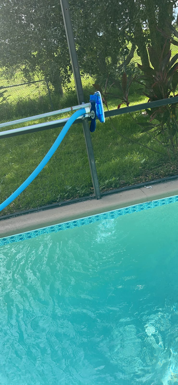 U.S. Pool Supply Weighted Transparent Triangular Pool Vacuum Head, Swivel Hose Connection and EZ Clip Handle - Connect 1-1/4
