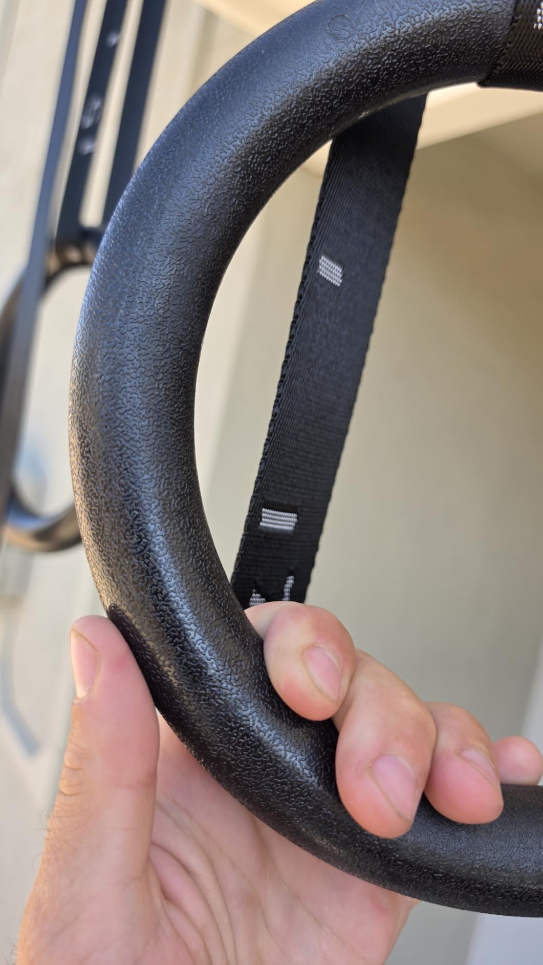 PACEARTH Gymnastic Rings 1100lbs Capacity with 14.76ft Adjustable Buckle Straps Pull Up Exercise Rings Non-Slip Rings for Home Gym Full Body Workout customer photo 2