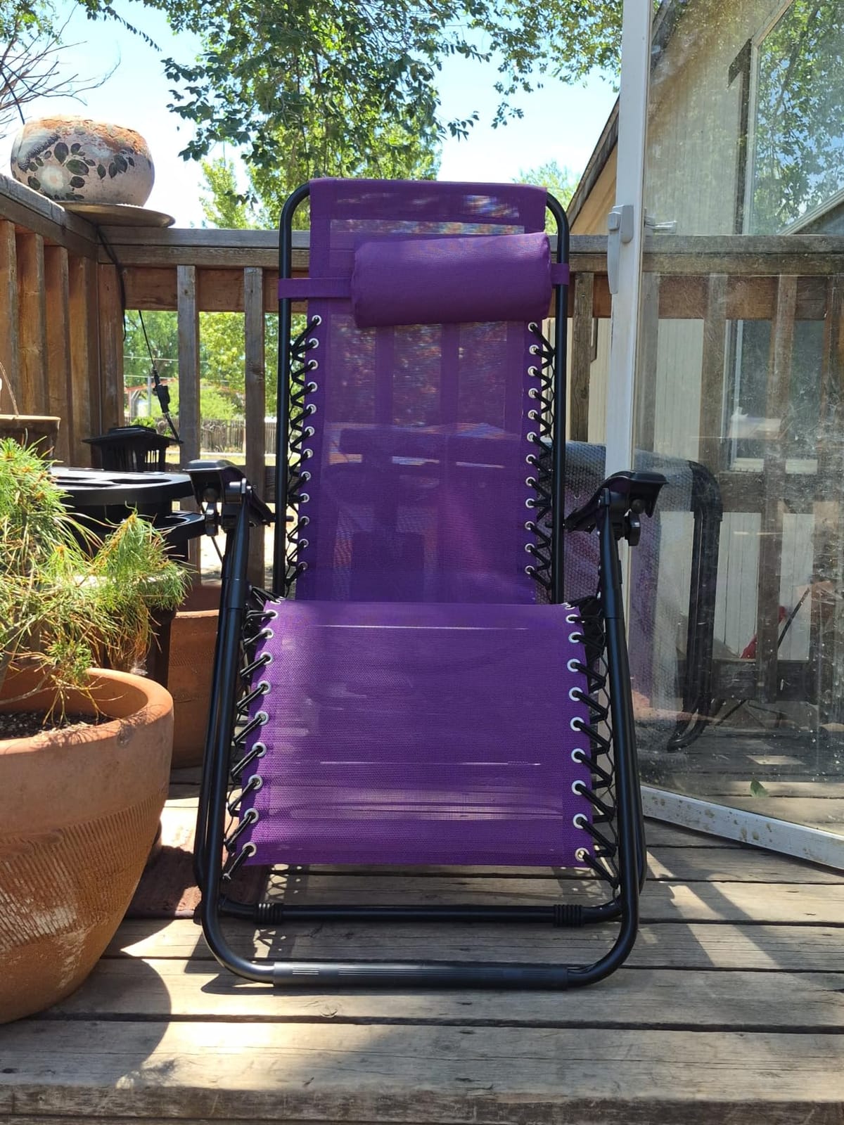Best Choice Products Set of 2 Adjustable Steel Mesh Zero Gravity Lounge Chair Recliners w/Pillows and Cup Holder Trays - Gray customer photo 2