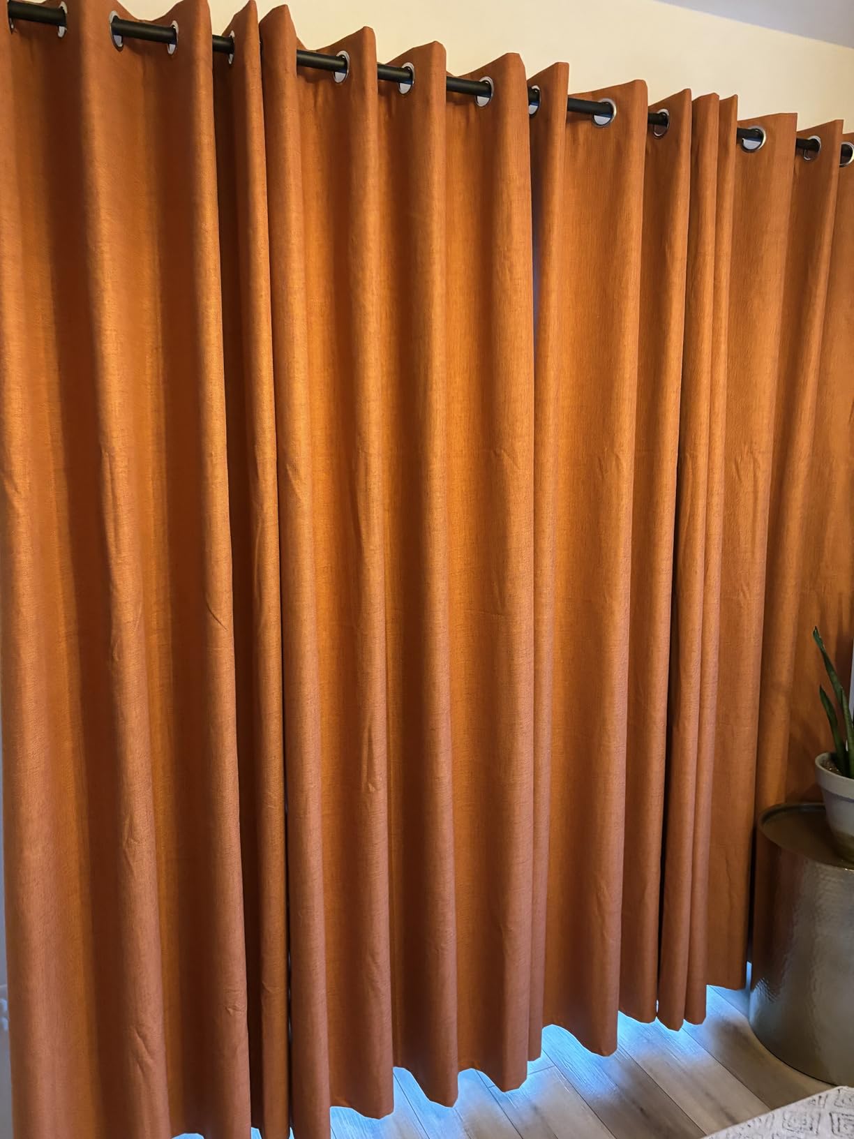 Yakamok Grey Room Darkening Curtains 52x84 inch Gray Grommet-Living Room | 2 panels,blackout window treatment,thermal insulated,light blocking drapes,privacy protection,bedroom study dining room customer photo 2