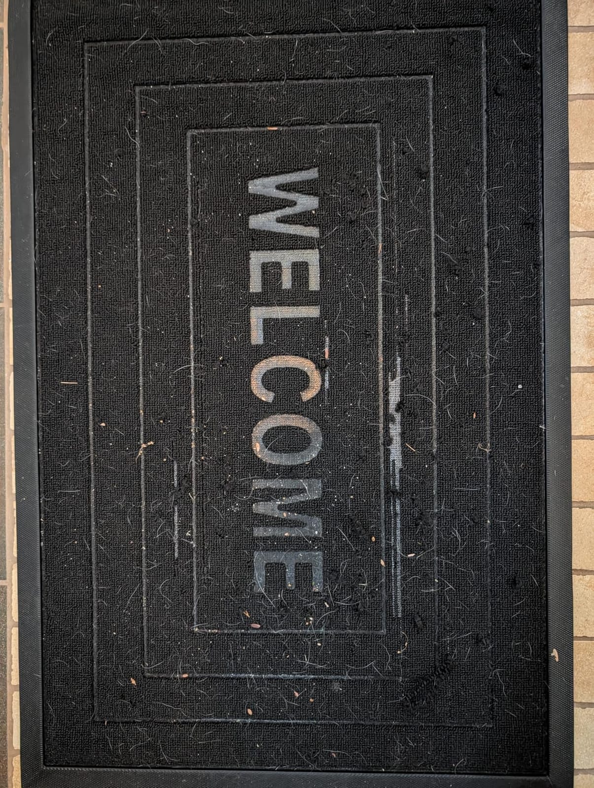 GORILLA GRIP WeatherMAX Door Mat, Indoor Outdoor Use, 29x17 Gray Diamond | 100% Waterproof Outdoor Doormat, Stain and Fade Resistant, Low Profile Front Door Mat customer photo 1