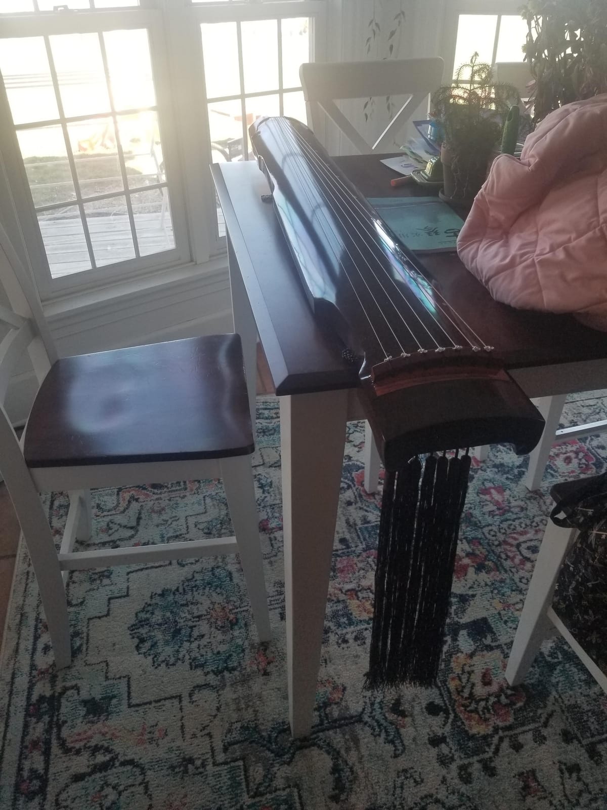 OrientalMusicSanctuary Lacquered Aged Paulownia Guqin - 7-string Chinese Zither (Zhongni Style) customer photo 2