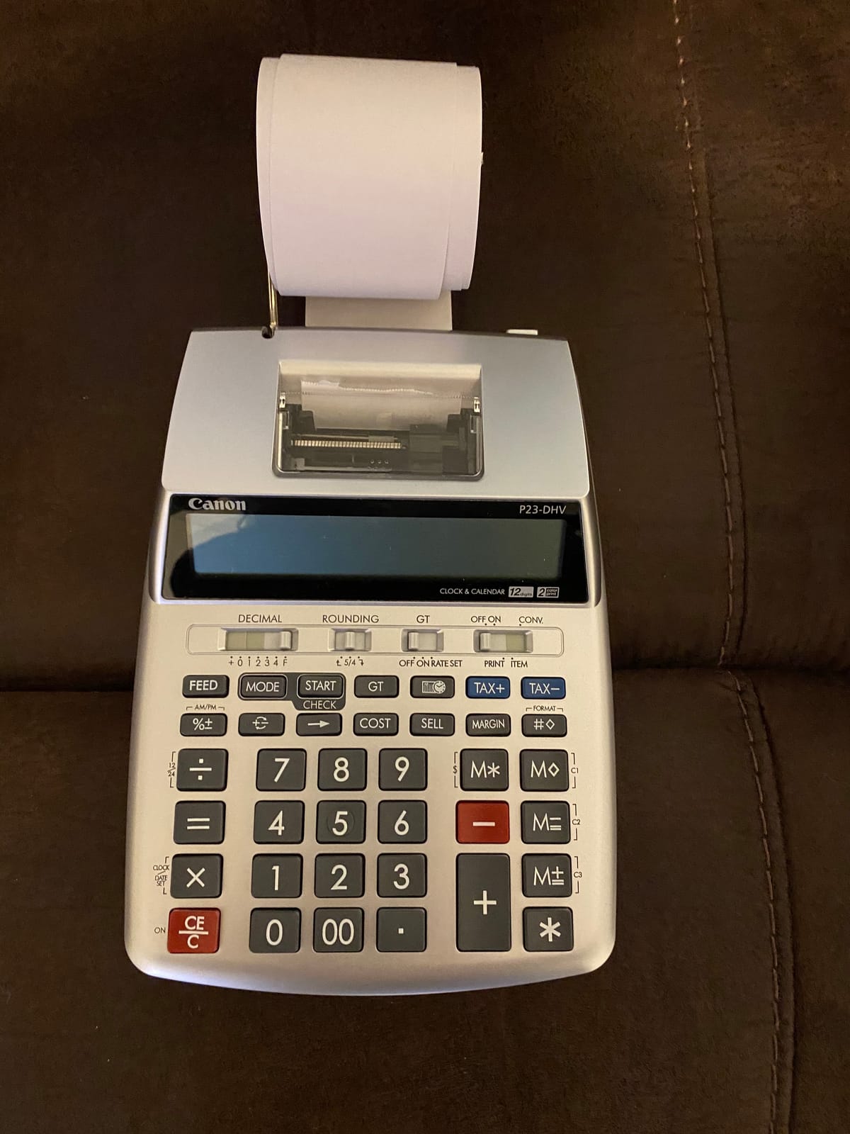 Canon P23-DHV-3 Printing Calculator with Double Check Function, Tax Calculation and Currency Conversion - Paper Roll Included in Box customer photo 1