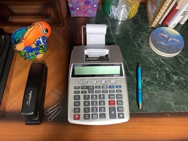 Canon P23-DHV-3 Printing Calculator with Double Check Function, Tax Calculation and Currency Conversion - Paper Roll Included in Box customer photo 2