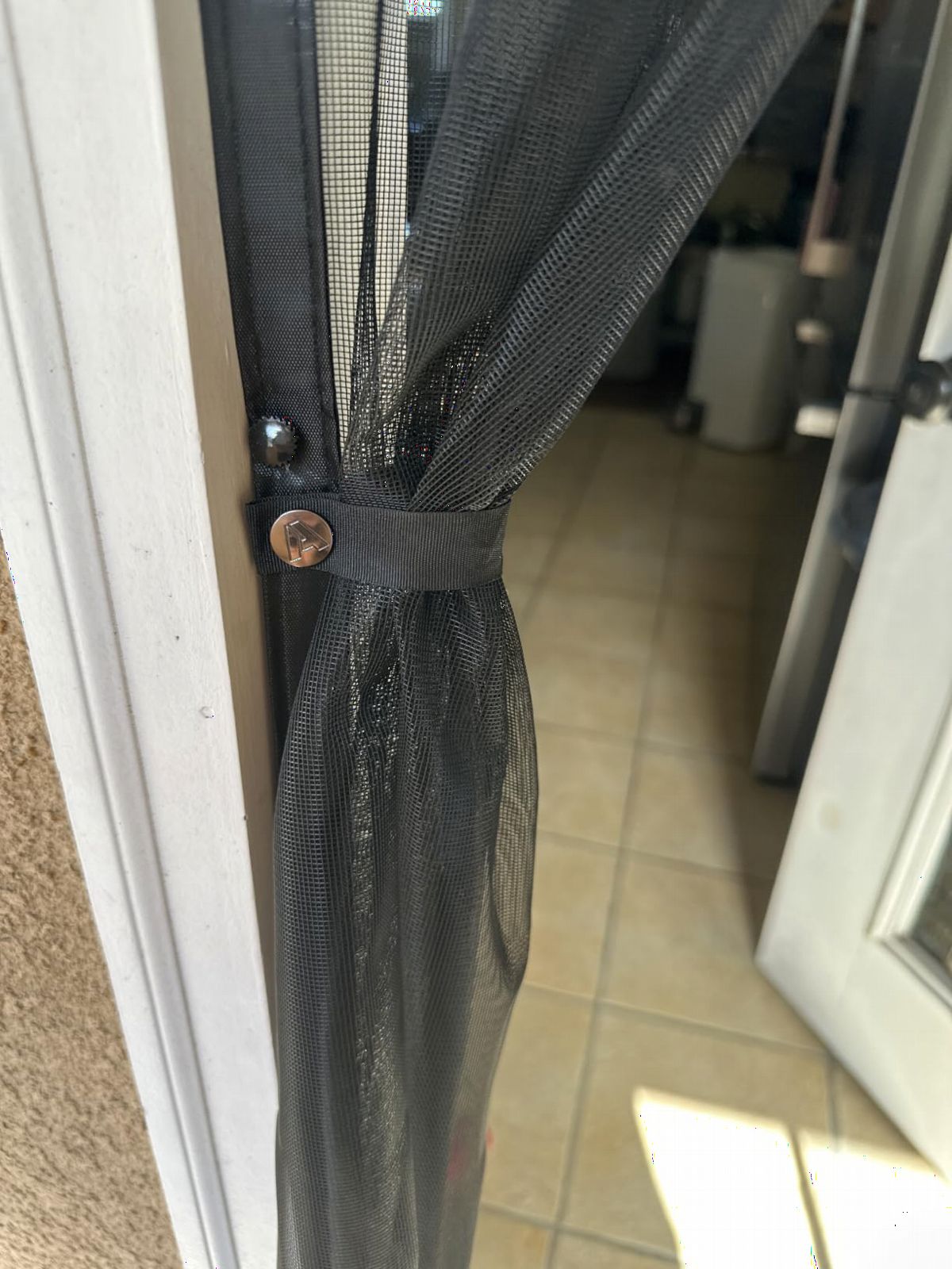 AUGO Magnetic Screen Door - Self Sealing, Heavy Duty, Hands Free Mesh Partition Keeps Bugs Out - Pet and Kid Friendly - Patent Pending Keep Open Feature - 38 Inch x 83 Inch customer photo 1