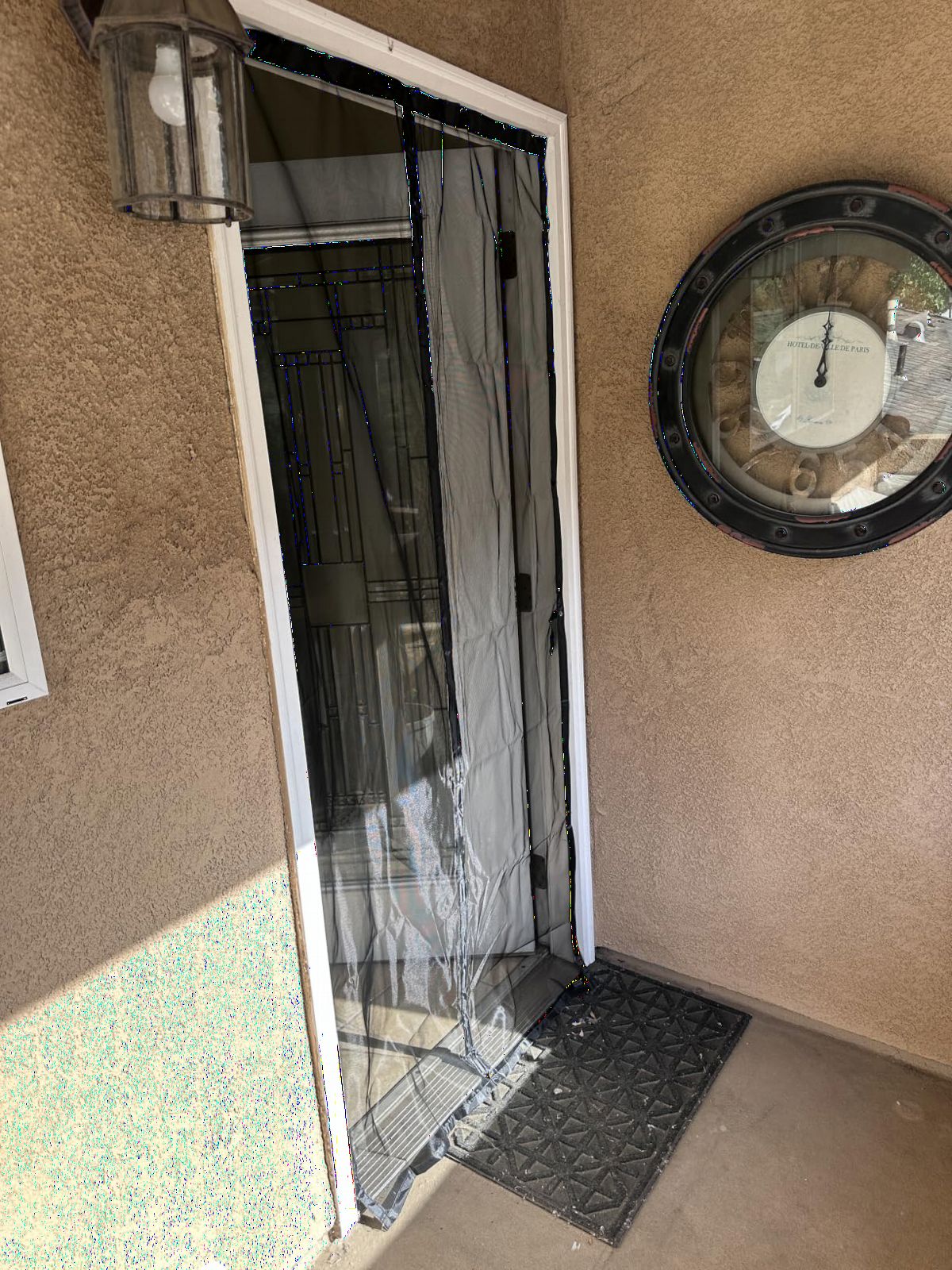 AUGO Magnetic Screen Door - Self Sealing, Heavy Duty, Hands Free Mesh Partition Keeps Bugs Out - Pet and Kid Friendly - Patent Pending Keep Open Feature - 38 Inch x 83 Inch customer photo 2