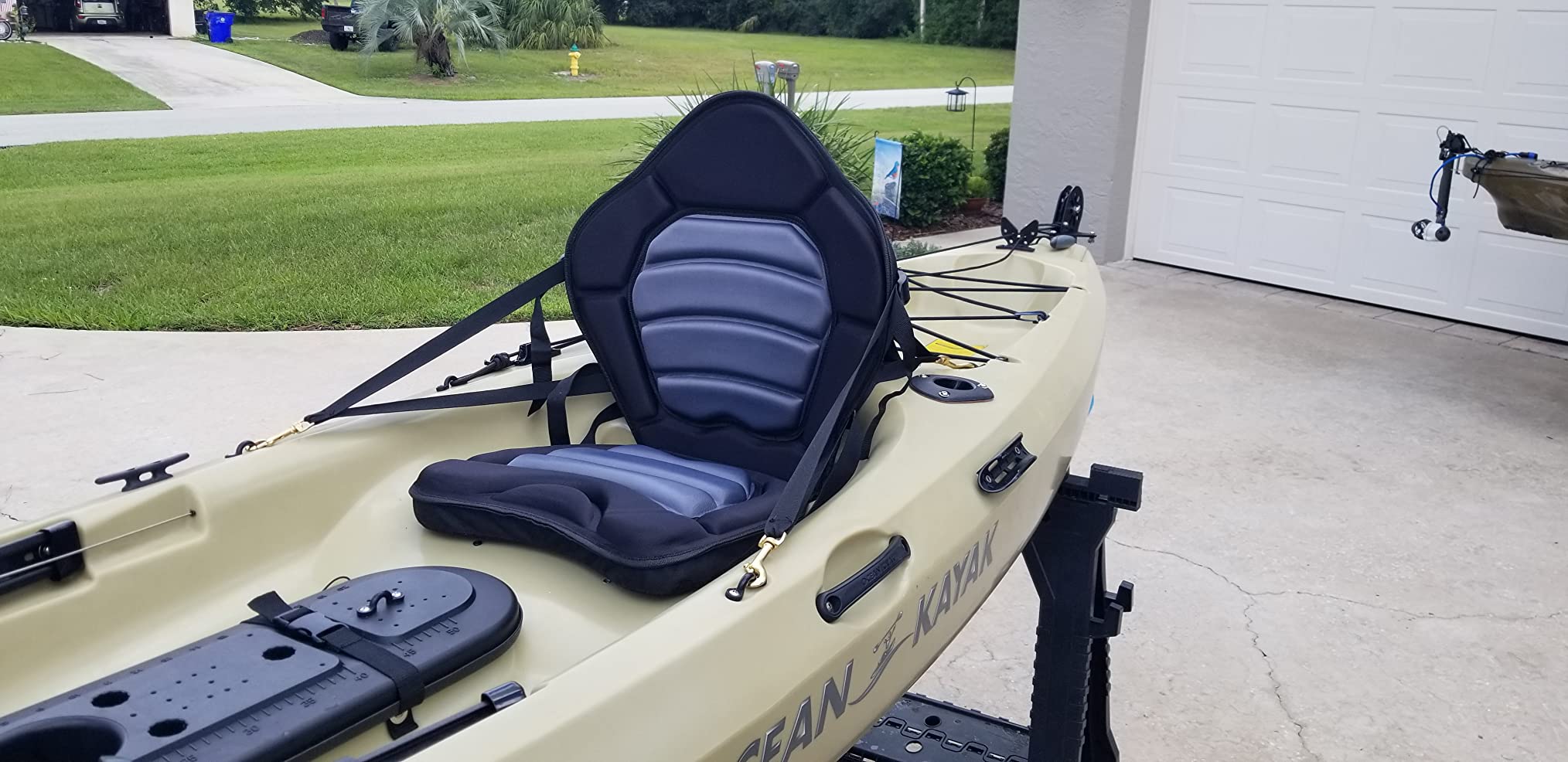 Ultra thick OceanMotion Ergo-Fit sit on top Kayak seat w/storage bag customer photo 1