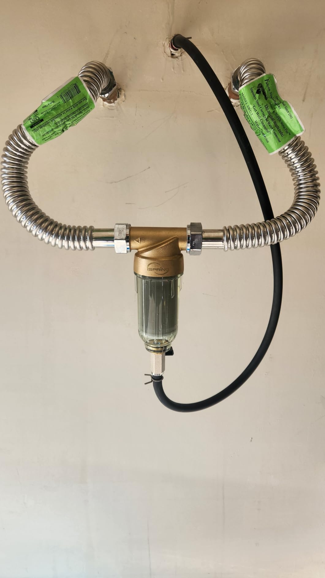 iSpring WSP-50SL Spin Down Sediment Filter, Sediment Buster, 50 Micron | 2-in-1 Whole House Prefilter, Siliphos Scale Inhibitor, Rust and Corrosion Prevention, Flushable Reusable, Lead-Free Brass customer photo 2