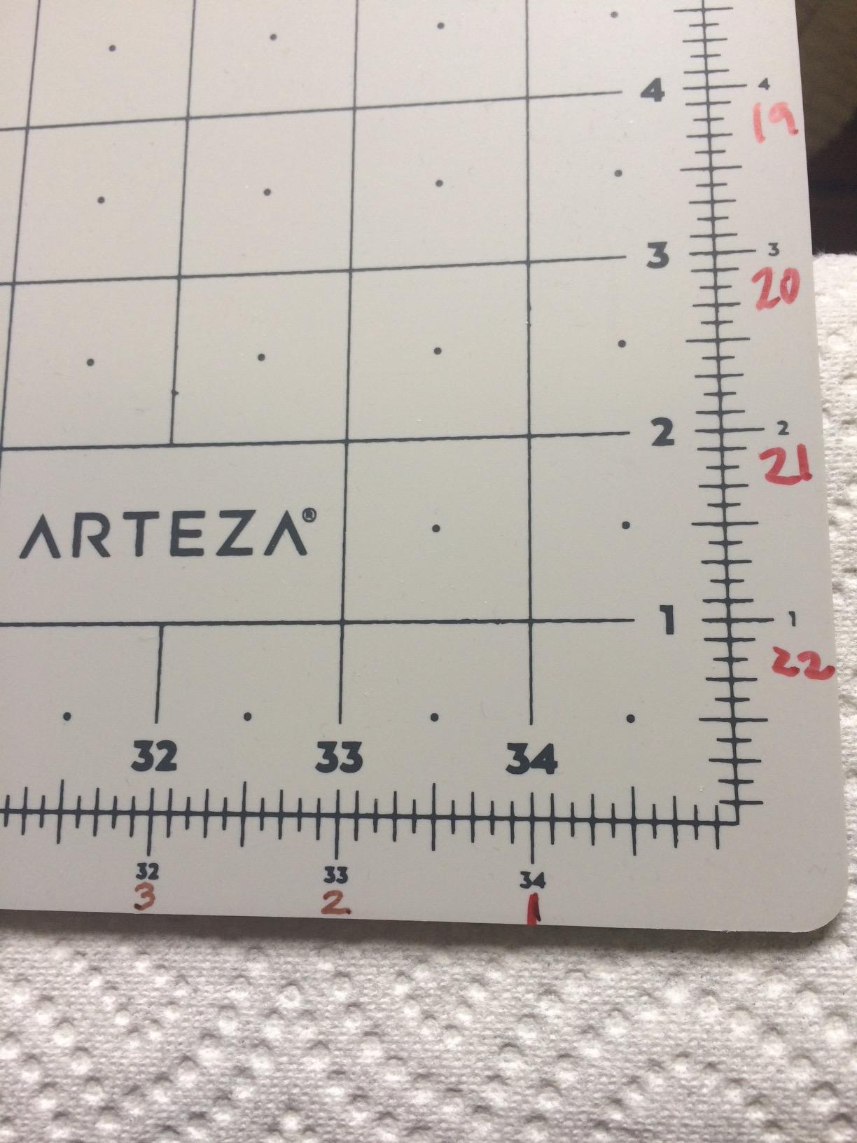 ARTEZA Self Healing Cutting Mat, 18 x 24 Inch Rotary Cutting Mat, Double-Sided 3 mm PVC-Free Craft Mat with Grid Lines and Angle Guides for Sewing, Quilting, Fabric, Paper, Vinyl, and Crafts customer photo 1