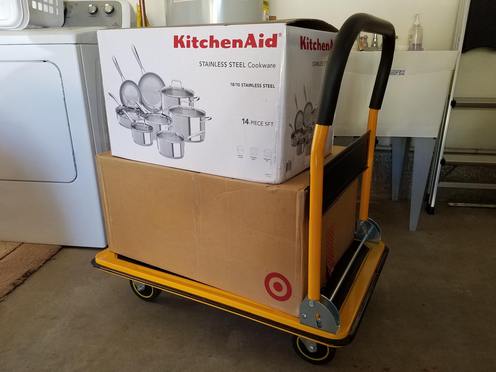 Wellmax Push Cart Dolly, Foldable Moving Platform Flat Cart, 660 lb customer photo 1