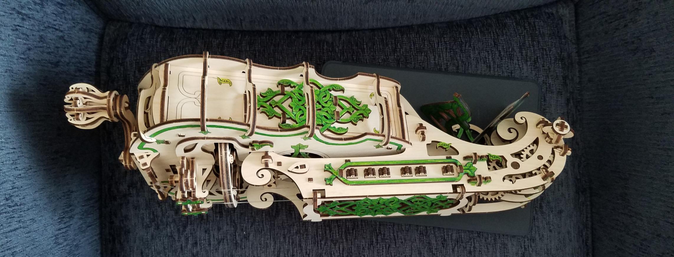 UGEARS Hurdy-Gurdy Musical Instrument 3D Wooden Puzzles for Adults - Wooden Model Kits for Adults Medieval Hurdy Gurdy Instruments Folk Instruments for Adult Brain Teaser, Hobby Set customer photo 1