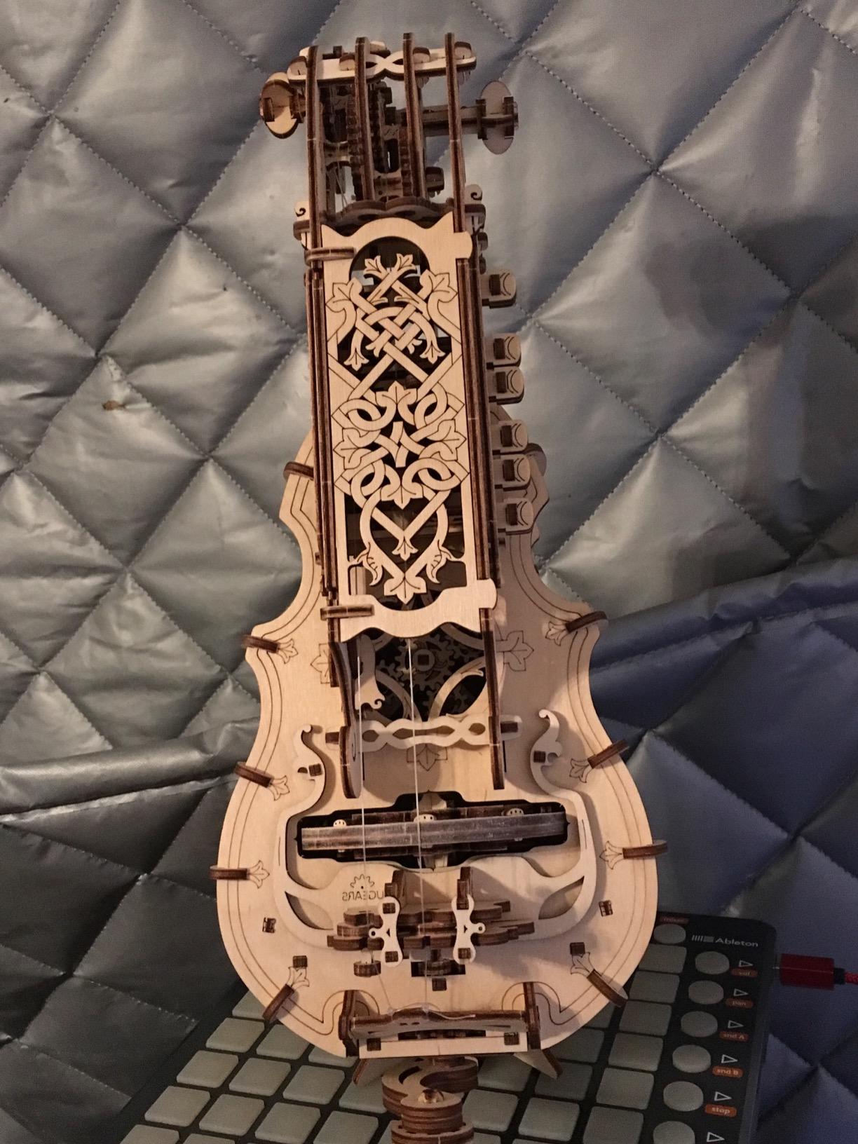 UGEARS Hurdy-Gurdy Musical Instrument 3D Wooden Puzzles for Adults - Wooden Model Kits for Adults Medieval Hurdy Gurdy Instruments Folk Instruments for Adult Brain Teaser, Hobby Set customer photo 2