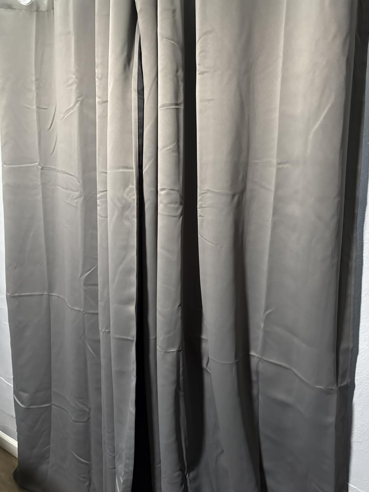 NICETOWN 100% Blackout Window Curtain Panels, Cold and Full Light Blocking Drapes with Black Liner for Nursery, 84 inches Drop Thermal Insulated Draperies (White, 2 Pieces, 52 Wide Each Panel) customer photo 1