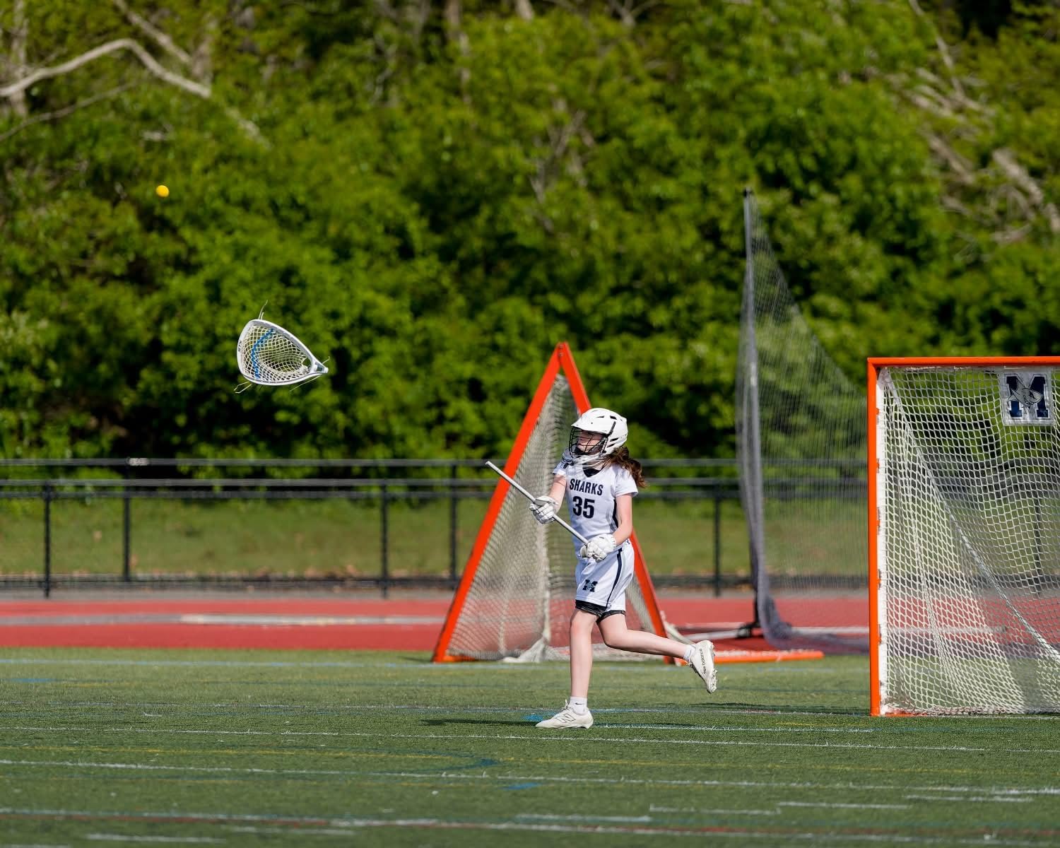 STX Lacrosse Shield 100 Goalie Complete Stick White/White/Platinum customer photo 1
