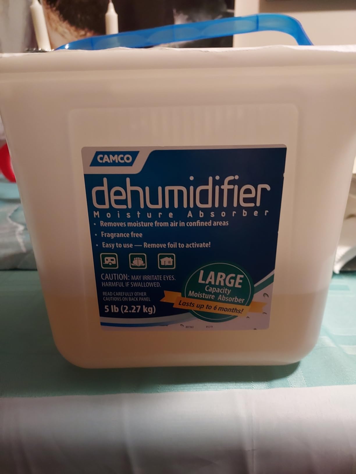 Camco Moisture Absorber Bucket - Features Fast-Acting Moisture-Absorbing Agent - No-Fragrance Beads - Use with RV Storage, Camper Organization & More (44282) customer photo 1
