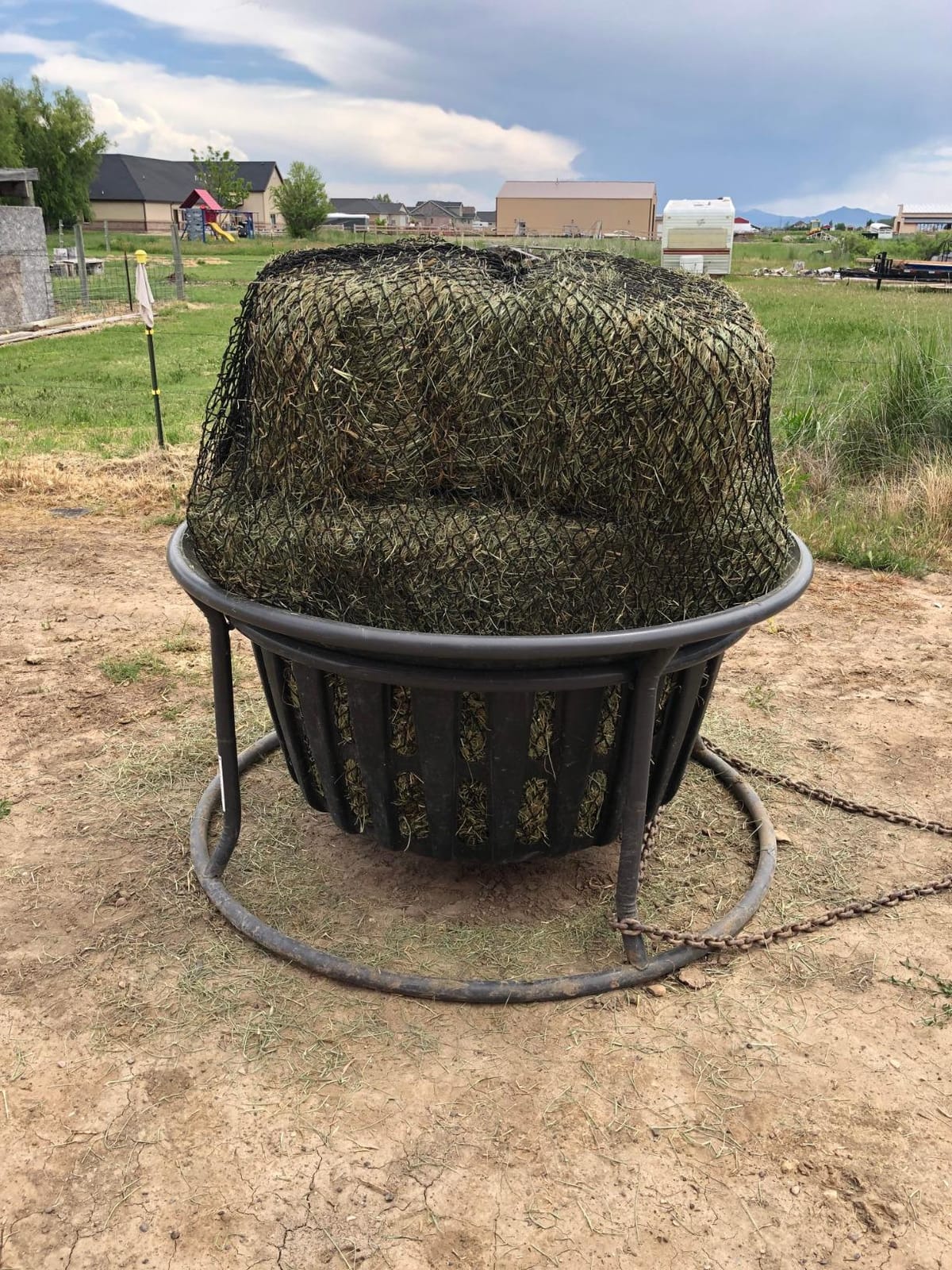 Texas Haynet - Round Bale Hay Net Slow Feed - Durable Round Bale Feeder for Horses - American Made UV Resistant Nylon Net - Fits Round Bales 4x6-6x6 or Square Bales 3x3x8-4x4x8 with 1.75