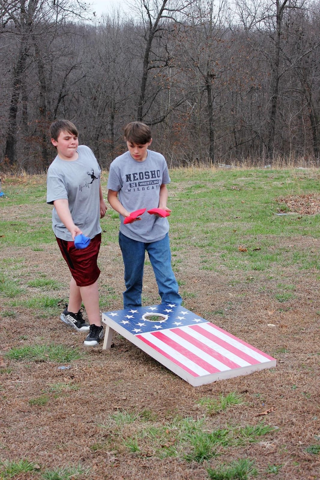 GoSports 4 x 2 ft Flag Series Wood Cornhole Sets - American Flag or State Flags - Includes 2 Regulation Size Boards, 8 Bean Bags, Carrying Case and Rules customer photo 1