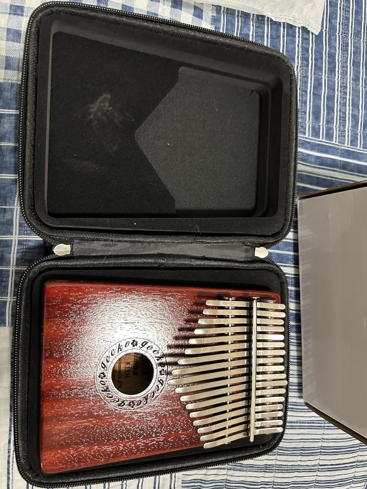 GECKO Kalimba 17 Keys Thumb Piano with Waterproof Protective Box, Tune Hammer and Study Instruction, Portable Mbira Sanza Finger Piano customer photo 2