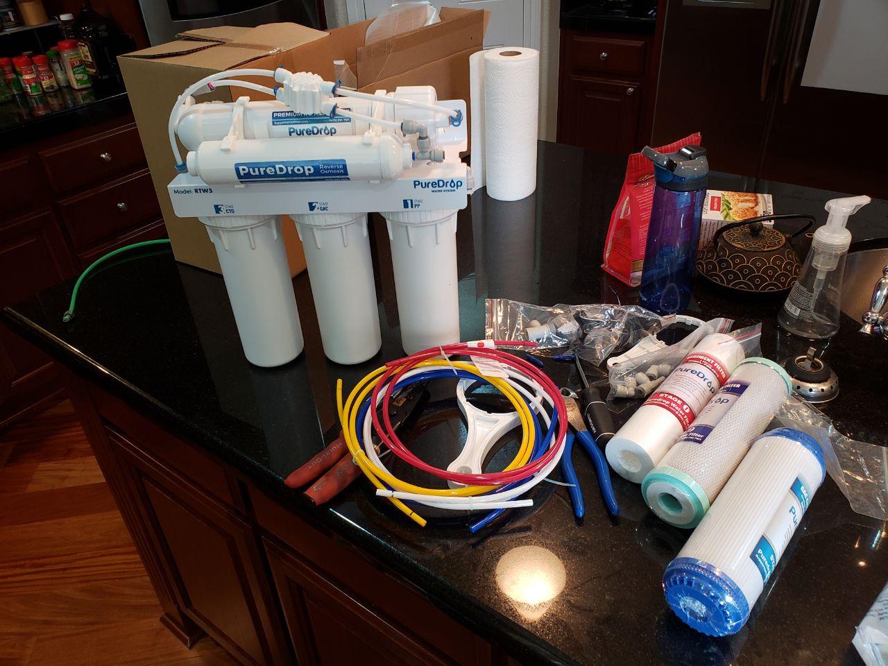 PureDrop RTW5 5-Stage Reverse Osmosis Water Filter System | 5-Stage RO Filtration, 50 GPD, Top-Mount Faucet, 3 Extra Pre-Filters, No Electricity customer photo 1