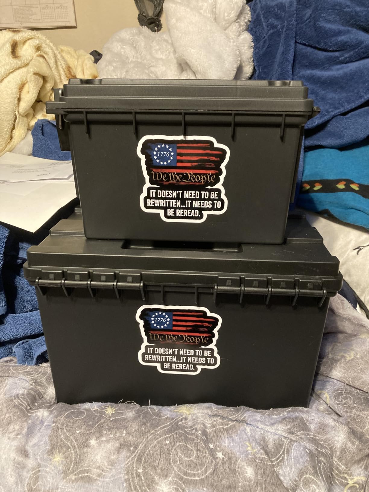Sheffield Ammo Box Made in USA, Stackable Lockable Ammo Storage Box, Black | Lockable Storage Box, Water and Dust Resistant Dry Box, Secures Hunting Gear, Gun Accessories, Supplies, and Bullets customer photo 2