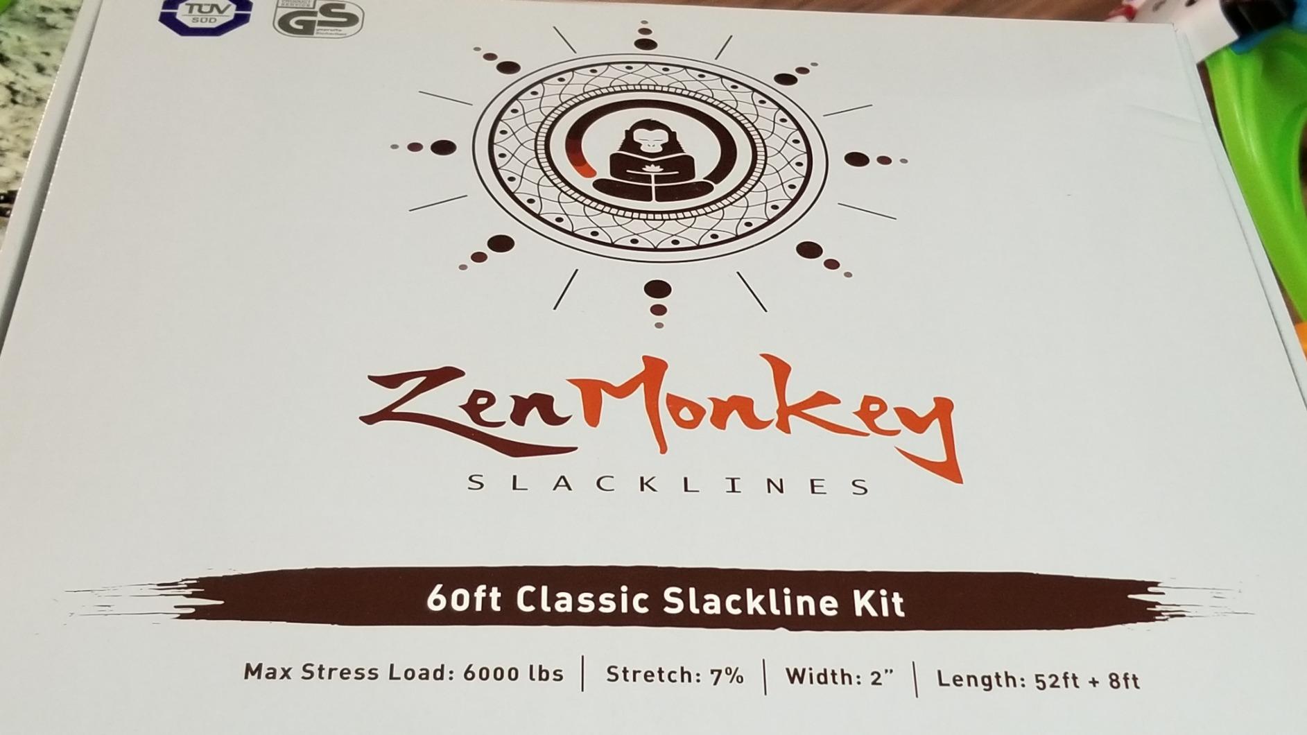 ZenMonkey Slackline Kit with Tree Guards, Fabric Carrying Bag and Instructions, 60 Feet, Easy Setup for Family, Kids and Adults customer photo 2