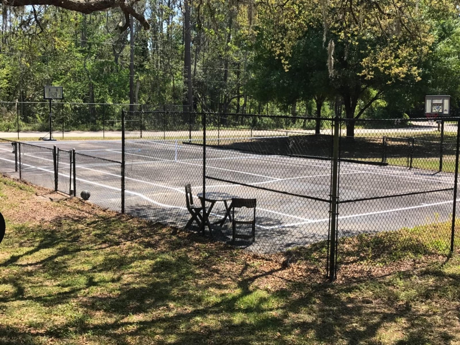 Aoneky 42 FT Outdoor Regulation Tennis Net Replacement, 3.5mm Braided Polyethylene Net with Vinyl Coated Steel Cable for Standard Club School Community Park Court customer photo 2