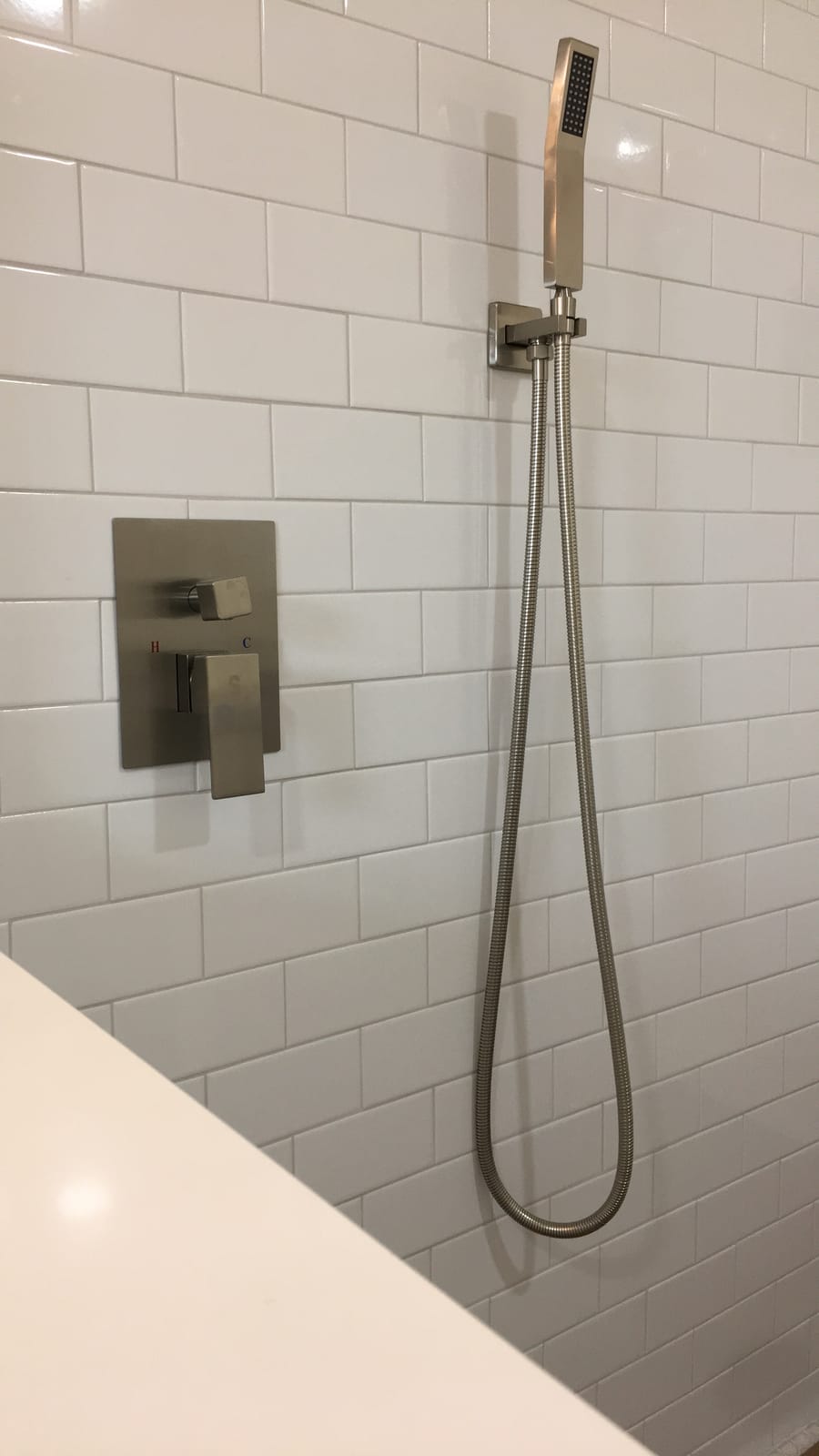 SR SUN RISE 12 Inch Ceiling Mounted Rain Shower System, Brushed Nickel | Luxury High Pressure Shower Faucet Set, Soild Brass, Rust Resistant, Handheld Spray, Rough-In Valve and Trim Included customer photo 1