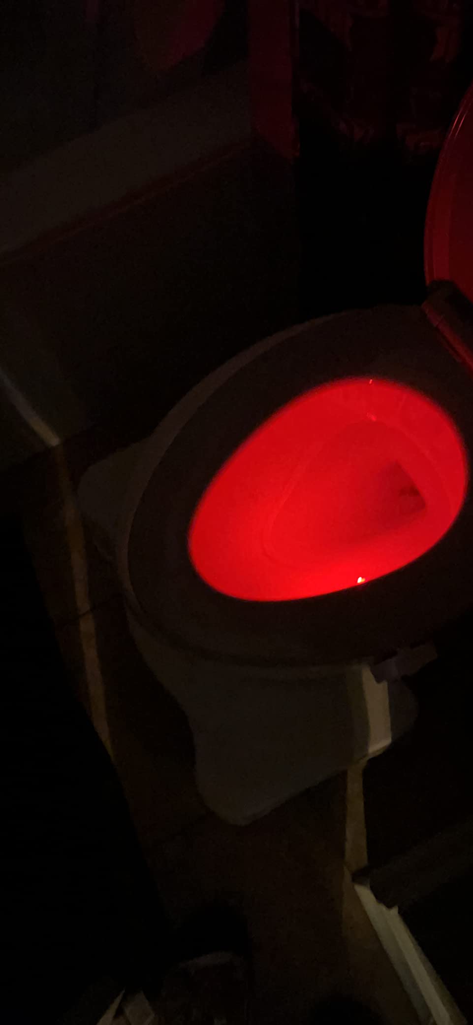 ZEZHOU Original Toilet Night Light 2 Pack, Motion Sensor Activated LED Lamp, Fun 8 Colors Changing Bathroom Nightlight Add on Toilet Bowl Seat, Perfect Decorating Gadget for Dad Adults Kids Toddler customer photo 1
