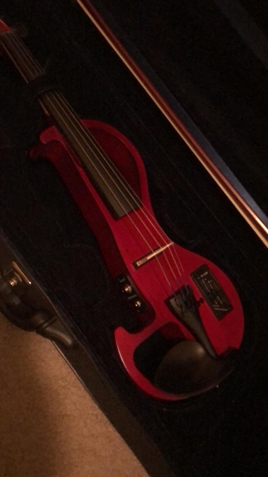 Electric Violin Bunnel Edge Outfit 4/4 Full Size (BLACK) - With Carrying Case and Accessories - Headphone Jack - Piezo Ceramic Pick-up - from Kennedy Violins customer photo 2