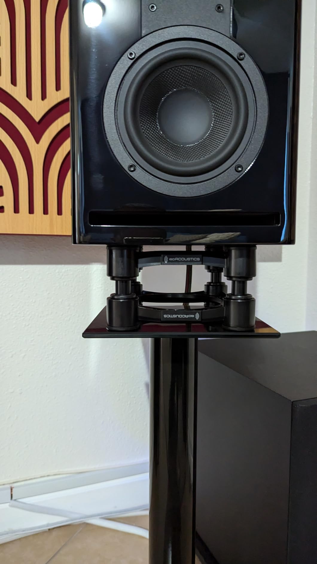 IsoAcoustics Iso-Stand Series Speaker Isolation Stands with Height & Tilt Adjustment: Iso-155 (6.1