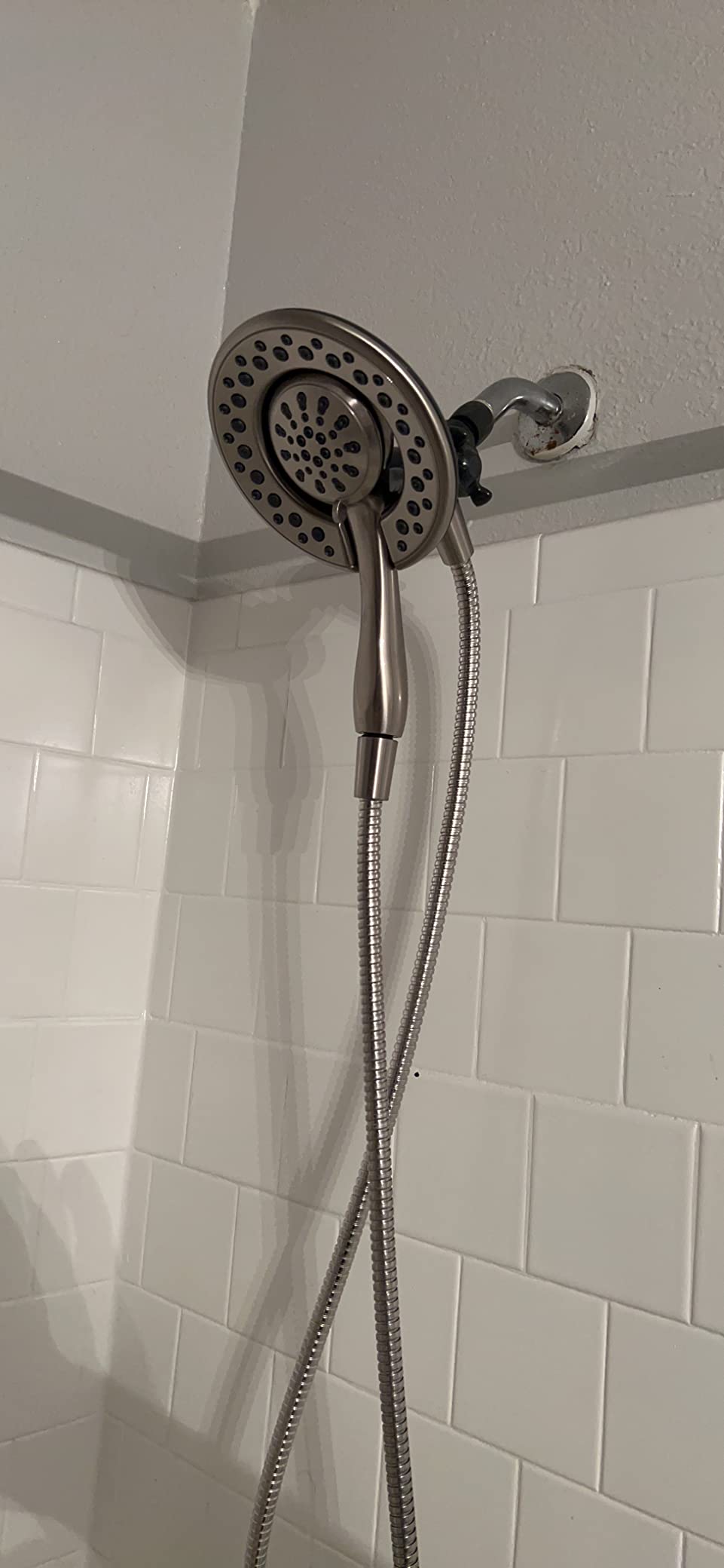 Delta 4-Setting In2ition 2-in-1 Dual Shower Head with HandHeld Spray, Chrome Detachable Shower Head with Hose, Showerhead, 1.75 GPM Flow Rate, Chrome 75486C customer photo 2