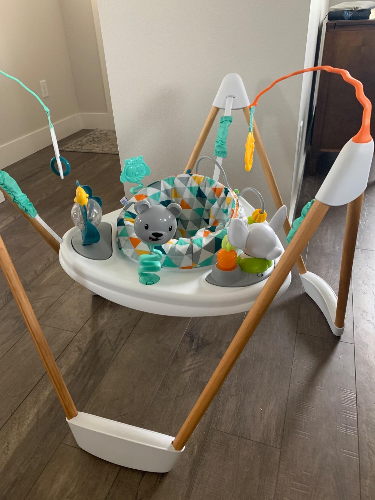 Evenflo Exersaucer Wood Frame Jumper, Woodland Wonder customer photo 2