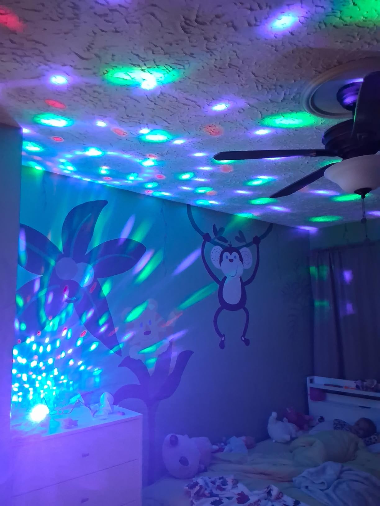 Party Lights,Disco DJ Strobe Light Rave Stage Projector Effect Dance Club Light Sound Activated with Remote Control for Parties Home Show KTV Pub Dance Christmas customer photo 1