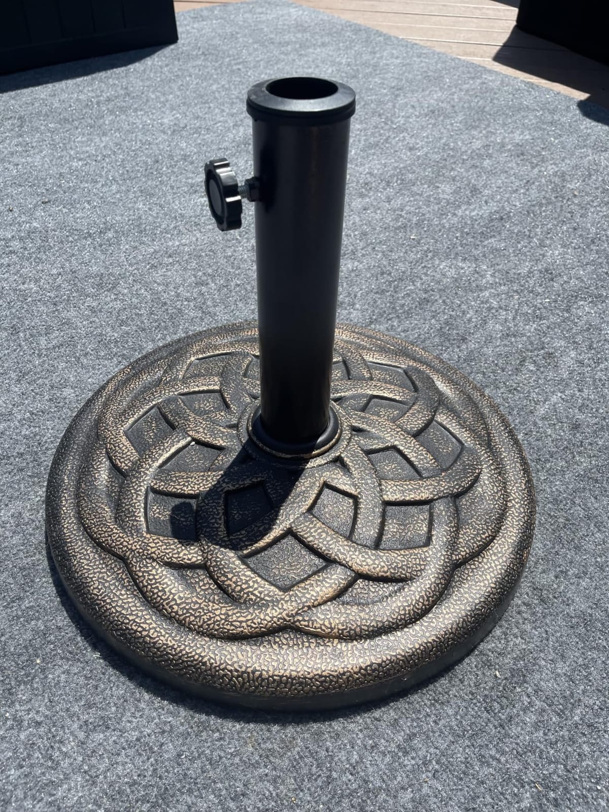 BACKYARD EXPRESSIONS PATIO · HOME · GARDEN 911554 21 Pound Umbrella Base, Bronze customer photo 2