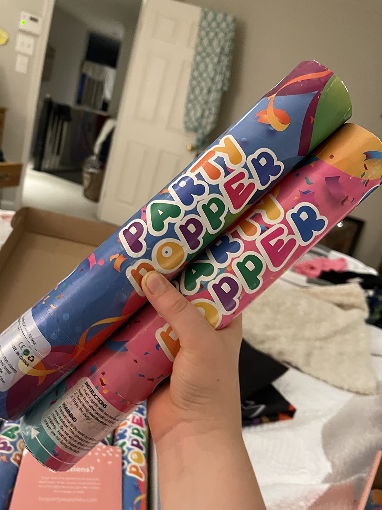 Confetti Poppers Confetti Cannon | 12 Pack | Glitter Multicolor | Party Poppers for Graduation, Birthday, Wedding | Alternative to Fireworks Smoke Bombs | Launches 25 ft | 12 inch | TUR Party Supplies customer photo 2