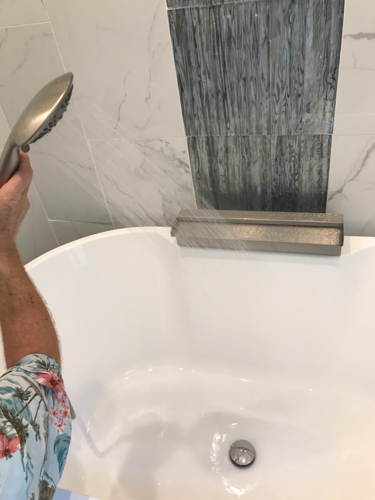 BRIGHT SHOWERS Slide Bar Shower Set with Handheld Shower Head, ADA-Compliant Stainless Steel Grab Bar, Adjustable Height and 69-Inch Hose, Brushed Nickel customer photo 1