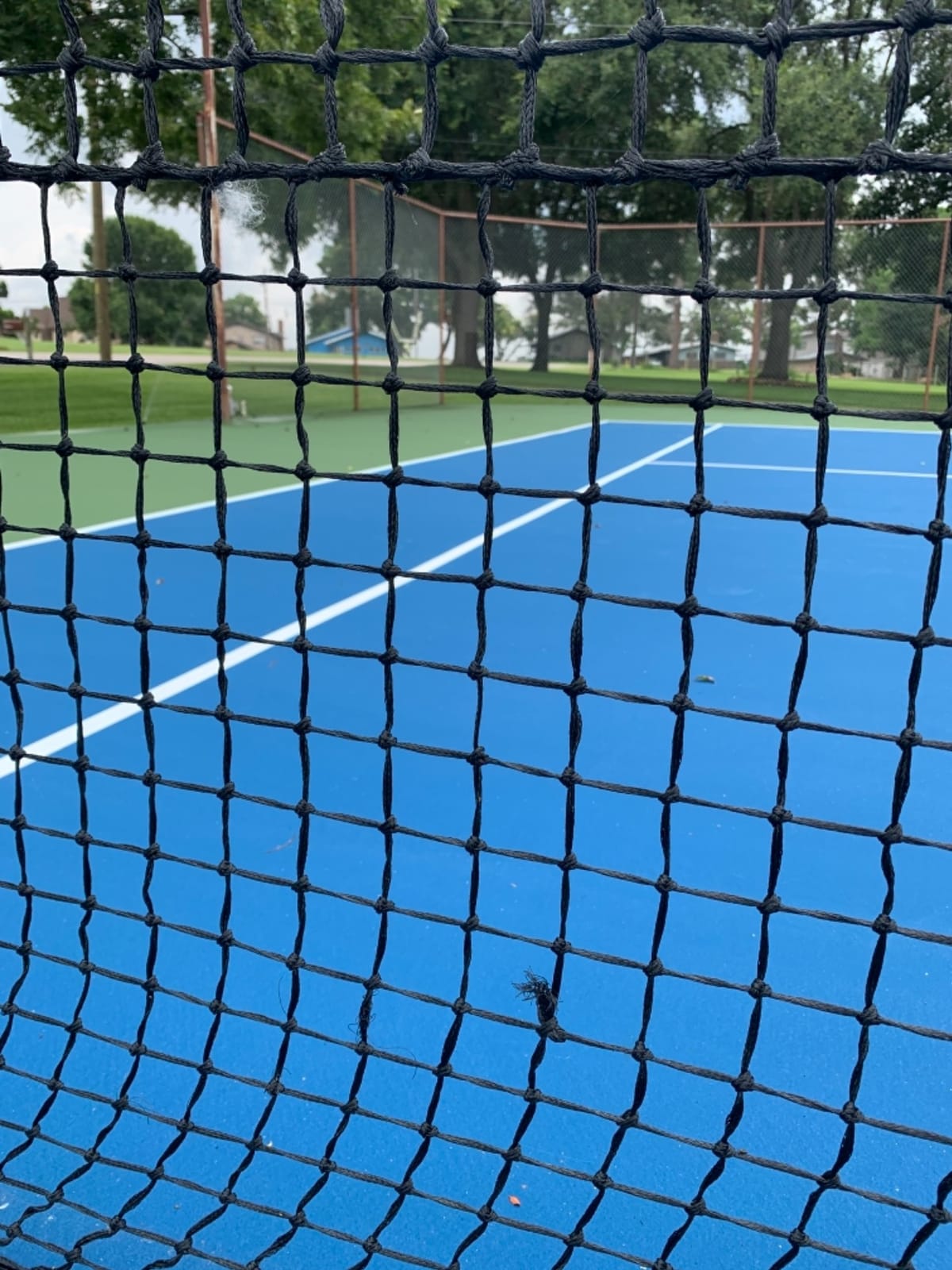 Aoneky Professional Tennis Net 42 ft, Outdoor Replacement Net with 4mm Braided PE & 6mm Steel Cable, 800lbs Break Strength, Includes Carrying Bag, Lacing Rods, Center Strap customer photo 2