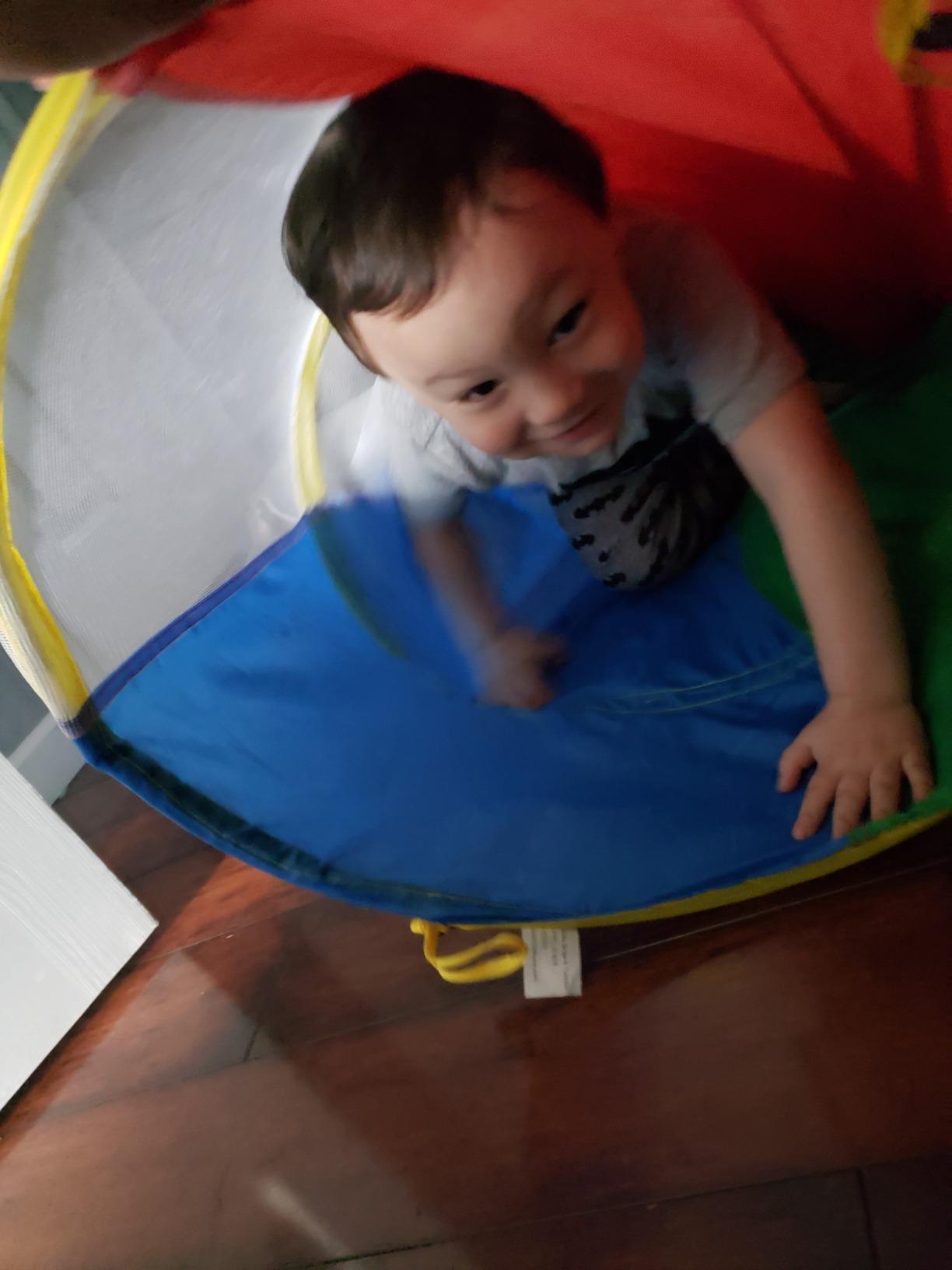 Hide N Side 6ft Crawl Through Play Tunnel Toy, Pop up Tunnel for Kids Toddlers Dogs Babies Infants & Children Gift Indoor & Outdoor Action Toy Tunnel customer photo 1