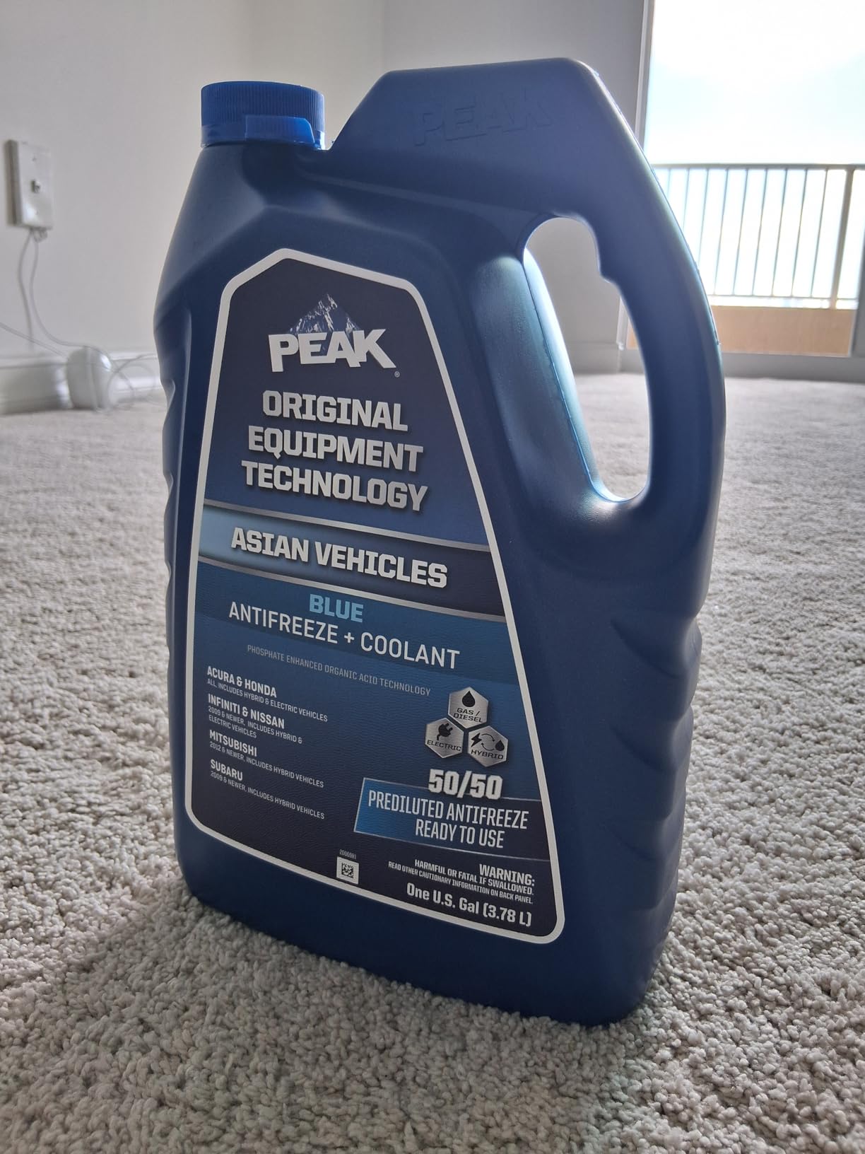 PEAK OET Extended Life Blue 50/50 Prediluted Antifreeze/Coolant for Asian Vehicles, 1 Gal. customer photo 1
