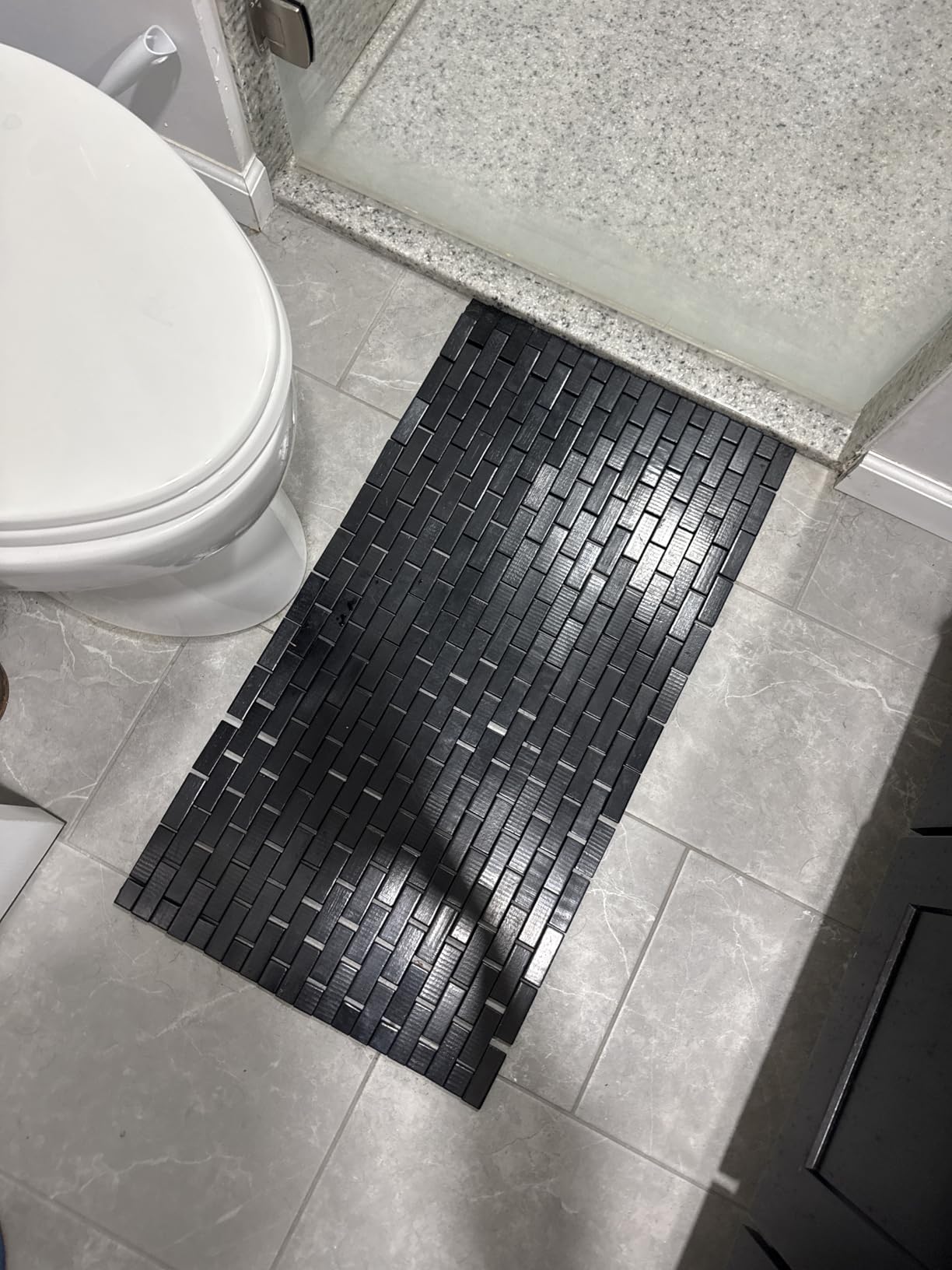 Bamboo Bath Mat, 24 x 16 Inch Foldable Roll-Up Wood Bathmat - Wooden Bathroom Mat with Grip Pads, Slatted Floor Mat for Tub, Sauna, Spa, Outdoor Shower & Camping - ZPirates Brand USA customer photo 2